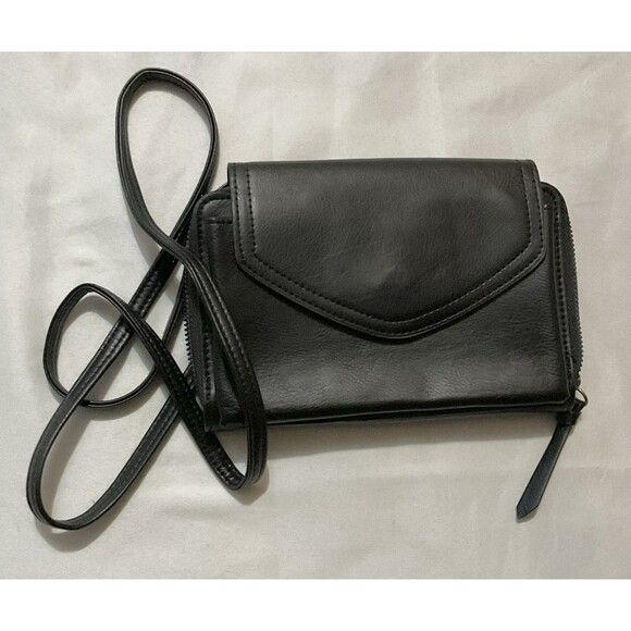 Women's Wallet with Strap, Black - Picture 1 of 6